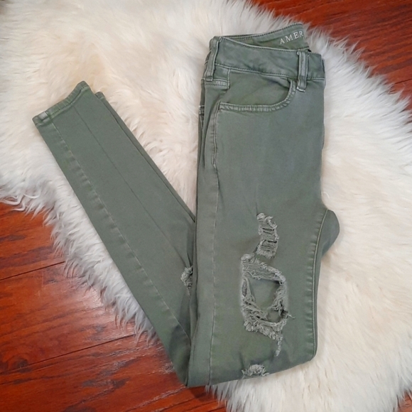 American Eagle Outfitters Denim - American Eagle Distressed Hi Rise Jeggings